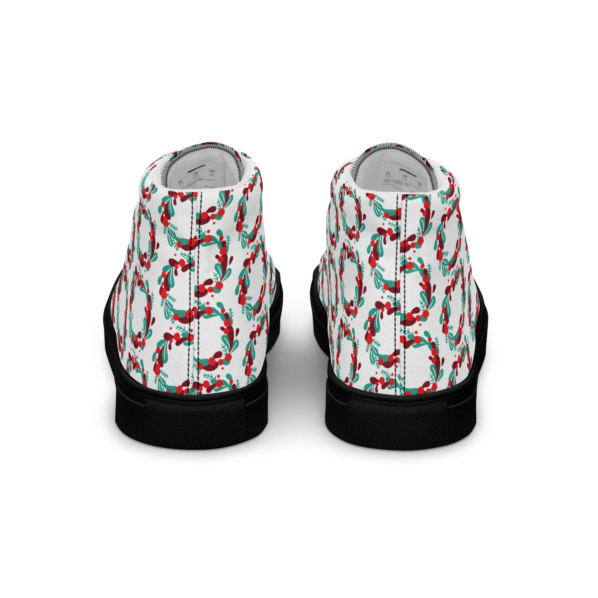 Women Christmas High Top Canvas Shoes (Glamourange Holiday Magic Canvas Shoes For Women - 005)