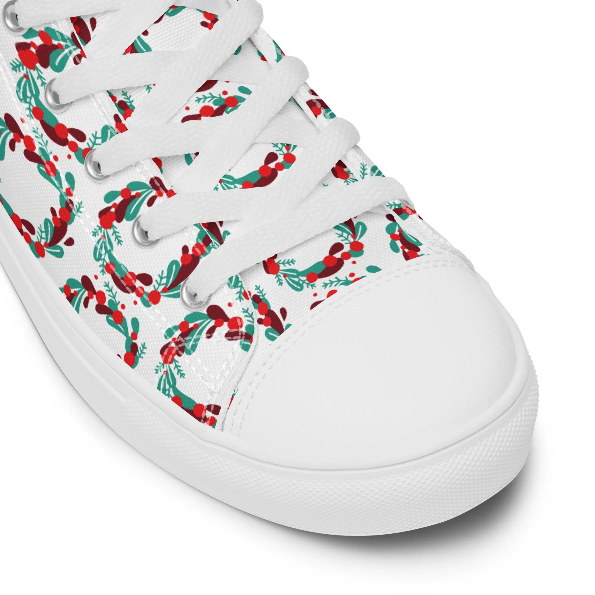 Women Christmas High Top Canvas Shoes (Glamourange Holiday Magic Canvas Shoes For Women - 005)