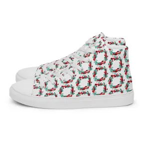 Women Christmas High Top Canvas Shoes (Glamourange Holiday Magic Canvas Shoes For Women - 005)