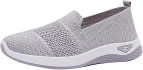 Women's Mesh Flats Shoes Breathable Slip on Shoes Casual Comfort Shoe Plus Size Trendy Shoes Walking Flats Shoe